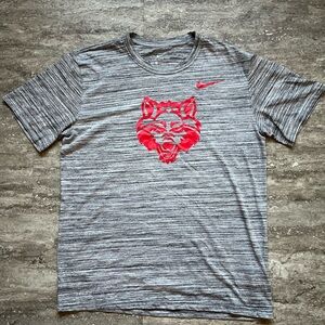 Gray Nike Men's T-Shirt with Arkansas State University Red Wolves